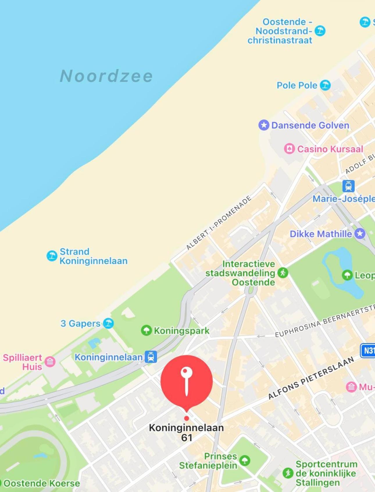 Studio F - 2 Personen - Op 250M Van De Zee Ostenda Esterno foto